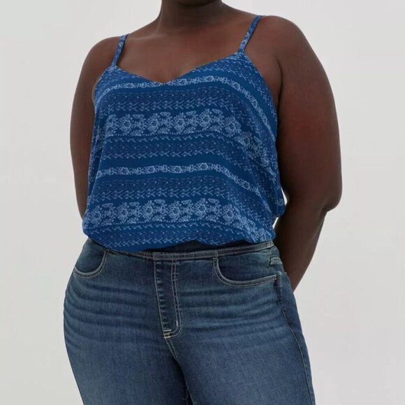 Torrid CHIFFON Sophie SWING Cami Size 2X FLOWY Soft ADJUSTABLE Sleeveless TUNIC - Picture 5 of 11